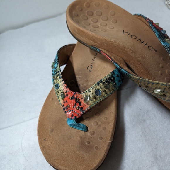 Vionic Lucia Multi Color Snake jeweled sandal - Picture 6 of 6